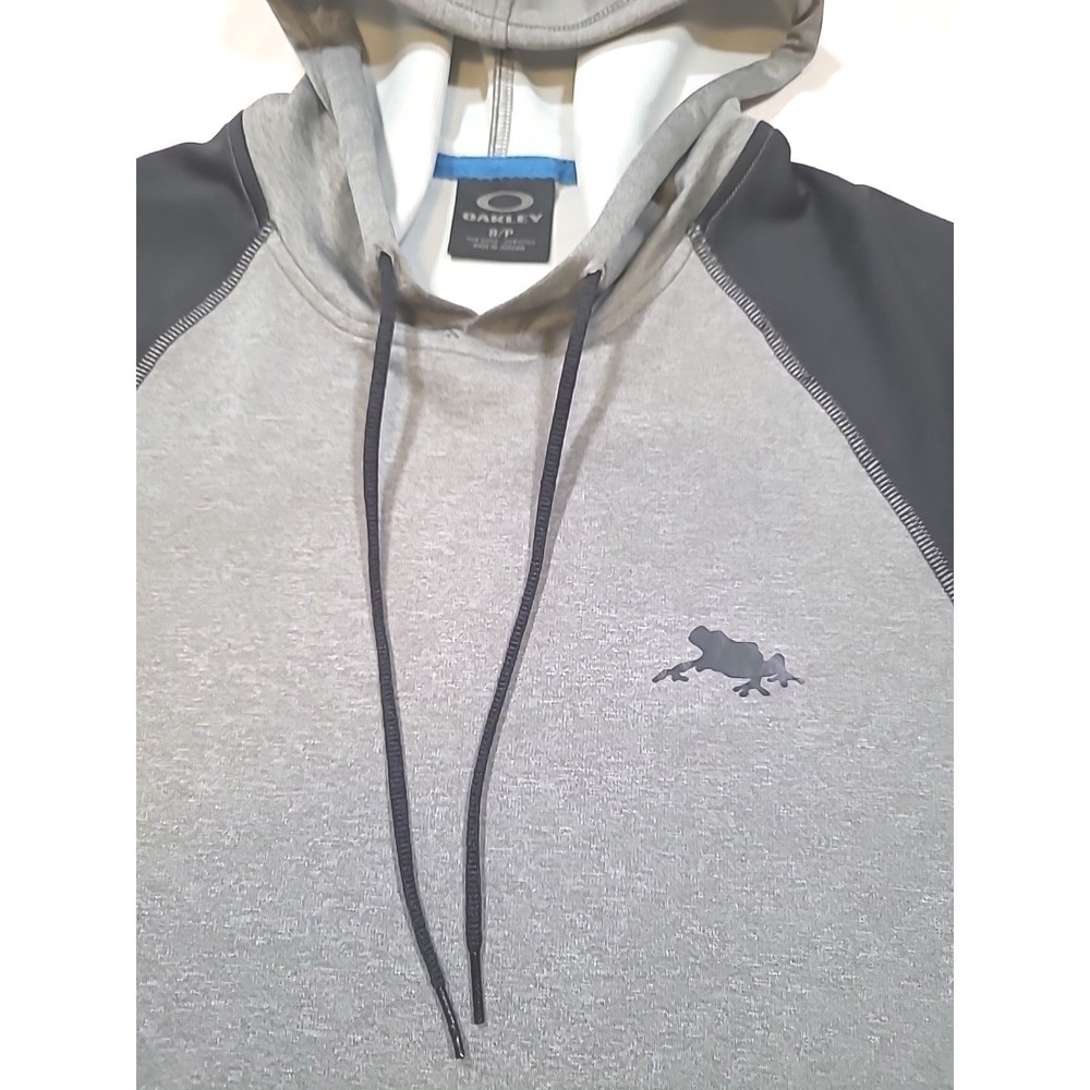 Oakley Hoodie Womens Gray Size S/P‎ Tree Frog Logo Skull Tag Thin Lightweight
